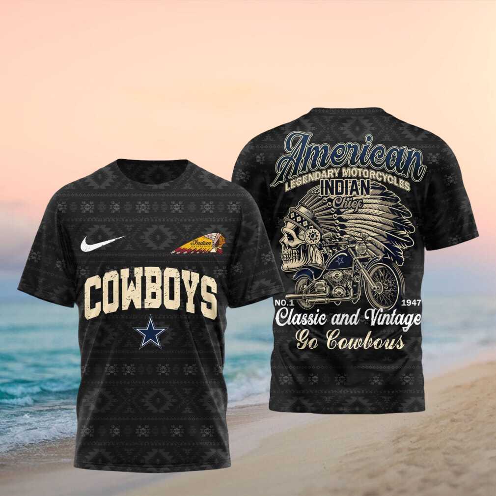Dallas Cowboys Indian Motorcycle Classic Vintage Football T Shirt Dallas Cowboys Indian Motorcycle Classic Vintage Football T Shirt