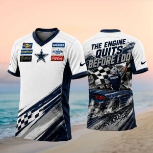 Dallas Football Racing The Engine Quits Before I Do V Neck T shirt