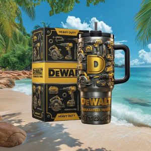 DeWalt Heavy Duty Tools Construction Worker 2026 Tradesman Gift Stainless Steel Insulated Tumbler