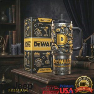 DeWalt Tools Heavy Duty Construction Style 40oz Gift For Men Stainless Steel Insulated Tumbler