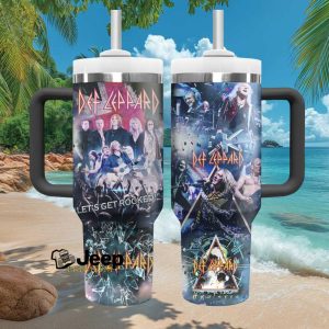 Def Leppard Hysteria Tour Let's Get Rocked Band Fan Gift Stainless Steel Insulated Tumbler