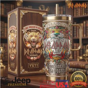 Def Leppard Vegas World Tour 2026 Vintage 20oz Rock Gifts for Fans Stainless Steel Insulated Tumbler