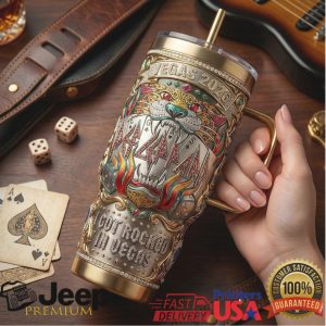 Def Leppard Vegas World Tour 2026 Vintage 20oz Rock Gifts for Fans Stainless Steel Insulated Tumbler