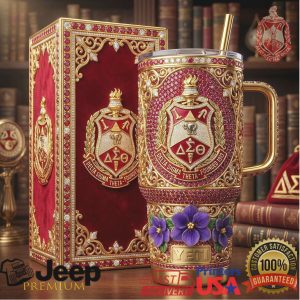Delta Sigma Theta Sorority Founded 1913 Elephant Floral Retro 20oz Gifts Stainless Steel Insulated Tumbler