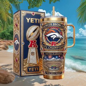 Denver Broncos AFC Champions Mile High Magic 2026 Vintage 20oz Gifts For Fans Stainless Steel Insulated Tumbler