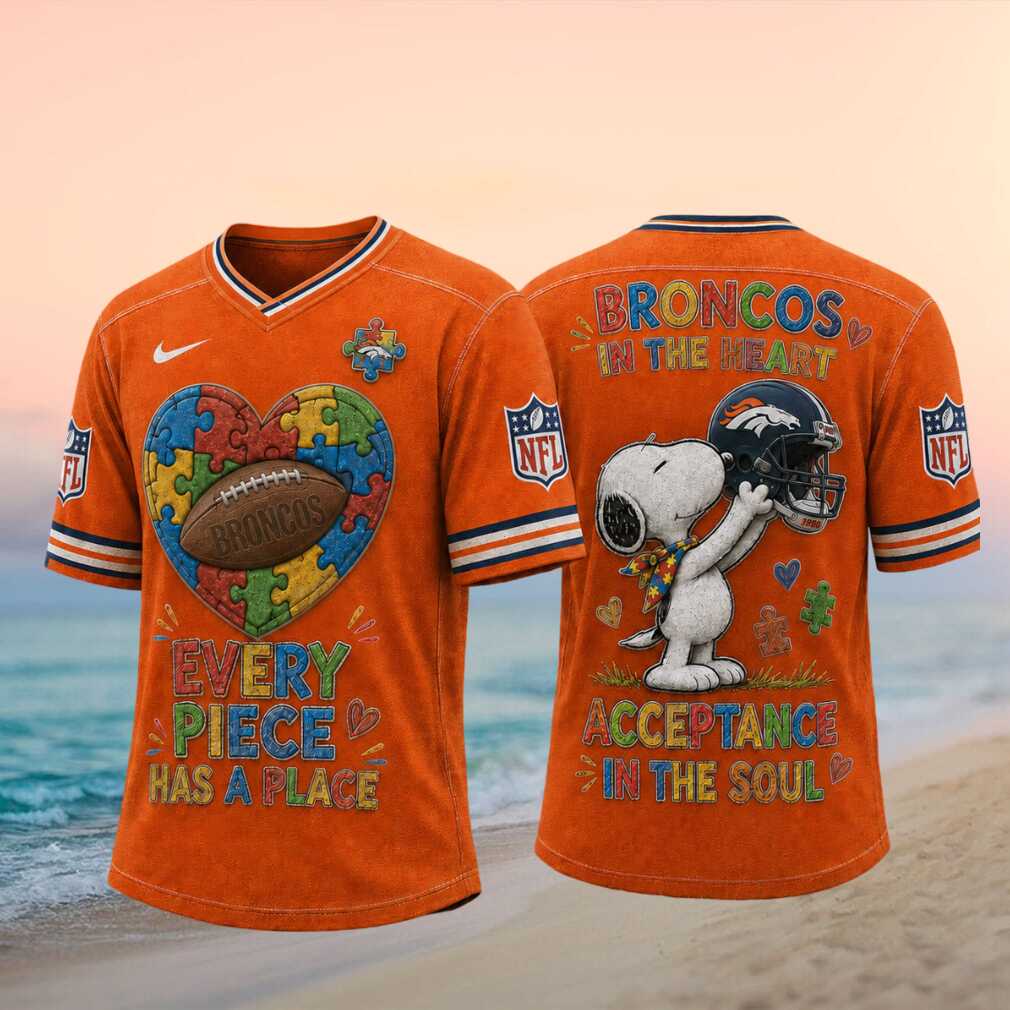 Denver Broncos Snoopy Autism Awareness Football T Shirt Denver Broncos Snoopy Autism Awareness Football T Shirt