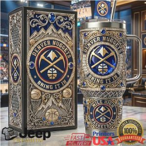 Denver Nuggets NBA Basketball 2026 Vintage 20oz Sports Gifts for Fans Stainless Steel Insulated Tumbler