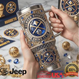 Denver Nuggets NBA Basketball 2026 Vintage 20oz Sports Gifts for Fans Stainless Steel Insulated Tumbler