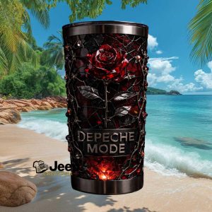 Depeche Mode Memento Mori Rose Stained Glass Aesthetic Vintage Band Stainless Steel Insulated Tumbler