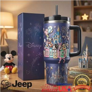Disney Magical Kingdom Castle Characters Retro 20oz Gift for Fans Stainless Steel Insulated Tumbler
