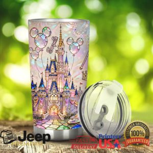 Disney Princess Castle Magic Kingdom Dreamland Fairy Tale Vintage Gift Stainless Steel Insulated Tumbler