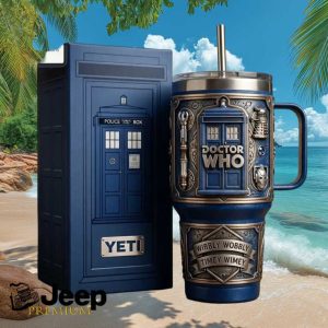 Doctor Who TARDIS Police Box Timey Wimey Sci Fi Fan Gift 40oz Stainless Steel Insulated Tumbler