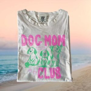 Dog Mom Club Retro Cartoon Puppy Furry Friend Gift T Shirt