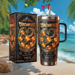 Dragon Ball 40th Anniversary 1986 2026 Shenron Vintage Gifts for Anime Fans Stainless Steel Insulated Tumbler