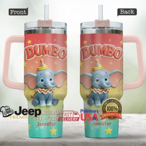 Dumbo 85th Anniversary 1941 2026 Circus Tour Vintage 40oz Birthday Gifts For Fans Stainless Steel Insulated Tumbler