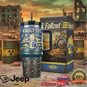 Fallout Vault Tec Vault Boy Prepare For The Future Retro 20oz Gift Stainless Steel Insulated Tumbler