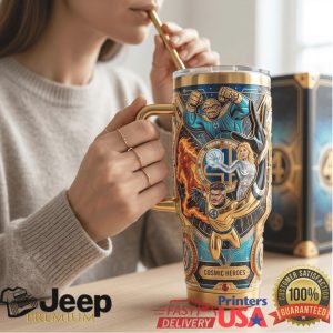 Fantastic Four Marvel Cosmic Heroes Retro Comic 2026 Fans Gift Stainless Steel Insulated Tumbler