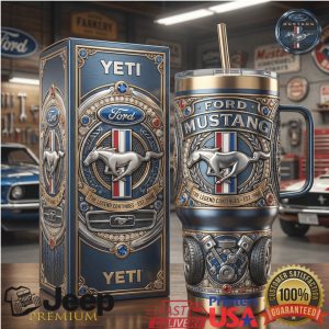 Ford Mustang The Legend Continues Est 1964 Muscle Car Vintage 20oz Stainless Steel Insulated Tumbler