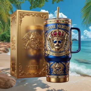 Freddie Mercury Queen 80th Anniversary We Are The Champions Retro Gift Stainless Steel Insulated Tumbler