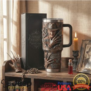 Freddy Krueger A Nightmare on Elm Street Vintage Horror 20oz Fan Gift Stainless Steel Insulated Tumbler