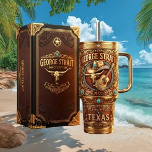 George Strait Legacy Edition King Of Country Texas Vintage Gold Stainless Steel Insulated Tumbler