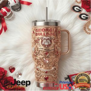 Georgia Bulldogs I Love My Bulldog 2026 Retro 20oz Fan Gift Stainless Steel Insulated Tumbler