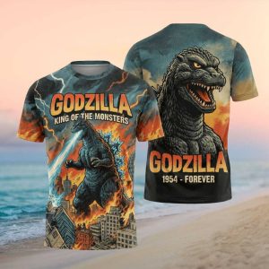 Godzilla 1954 Forever King Of The Monsters Vintage Graphic T Shirt