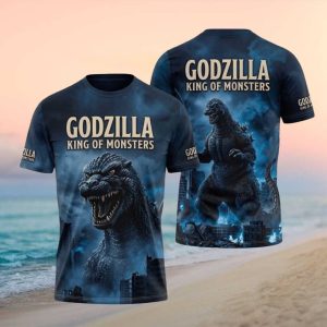 Godzilla King of the Monsters Classic Blue Kaiju T Shirt