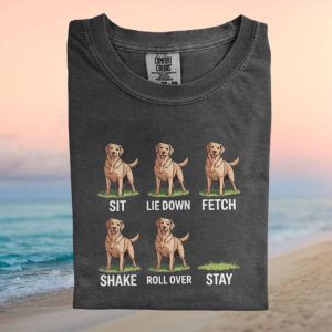 Golden Retriever Dog Training Obedience Commands T Shirt