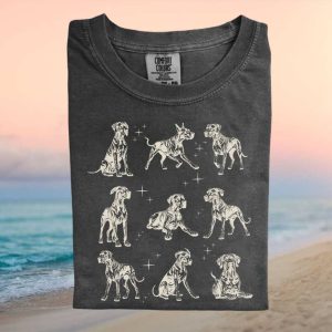 Great Dane Dog Breed Celestial Star Graphic Vintage Aesthetic T Shirt