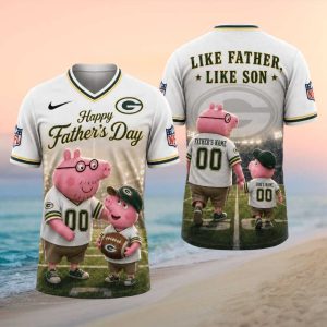 Green Bay Packers Custom Father's Day NFL Fan Apparel T Shirt