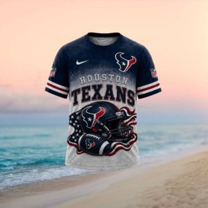 Houston Texans Helmet Graphic Stadium Football T Shirt