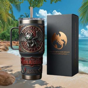 How to Train Your Dragon Legend of Dragons Toothless 3D Shield 40oz Tumbler