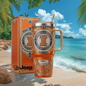 Illinois Fighting Illini Men's Basketball 121st Anniversary 1905 2026 Vintage Fan Gift Stainless Steel Insulated Tumbler