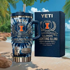 Illinois Fighting Illini Men's Basketball 121st Anniversary Heritage Pride Gift Stainless Steel Insulated Tumbler