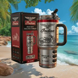 Indian Motorcycle Since 1901 American Iron Forever Vintage Tumbler