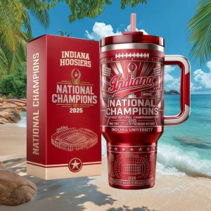 Indiana Hoosiers National Champions 2025 NCAA College Football Fan Apparel Tumbler