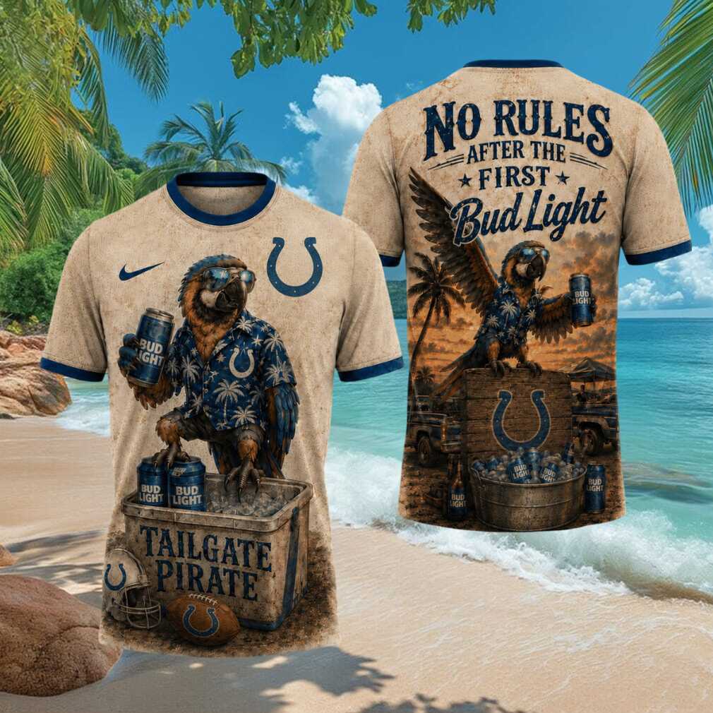 Indianapolis Colts Tailgate Pirate T Shirt Bud Light Parrot Tailgate T Shirt Indianapolis Colts Tailgate Pirate T Shirt Bud Light Parrot Tailgate T Shirt
