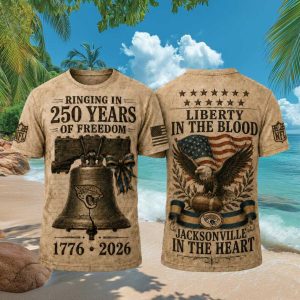 Jacksonville Jaguars 250 Years of Freedom 1776 2026 Patriotic T Shirt