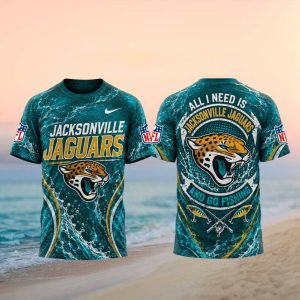 Jacksonville Jaguars Fisherman Theme Active Sport T shirt