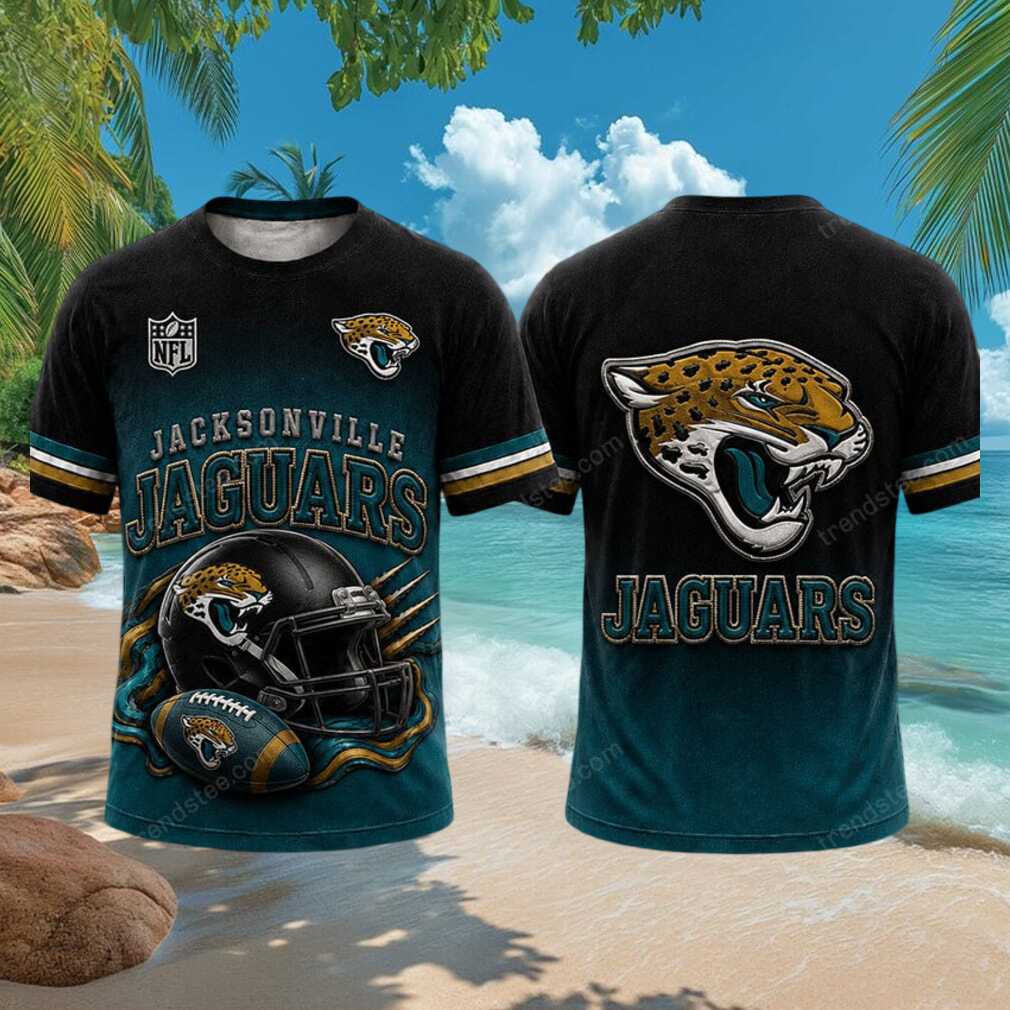 Jacksonville Jaguars Football Team Helmet 3D All Over Print T Shirt Jacksonville Jaguars Football Team Helmet 3D All Over Print T Shirt