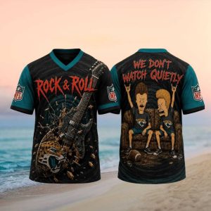 Jacksonville Jaguars Rock And Roll Graphic Football T Shirt