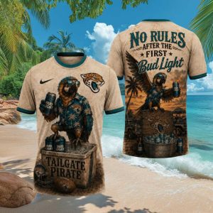 Jacksonville Jaguars Tailgate Pirate T Shirt Funny Bud Light No Rules Game Day T Shirt