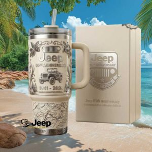 Jeep 85th Anniversary 1941 2026 Commemorative Edition Vintage Gift for Car Lovers Stainless Steel Insulated Tumbler