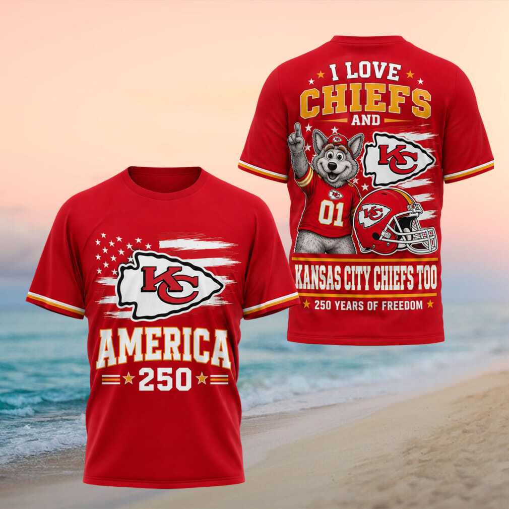 Kansas City Chiefs America 250 Years Freedom Mascot T Shirt Kansas City Chiefs America 250 Years Freedom Mascot T Shirt