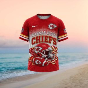 Kansas City Chiefs Helmet Graphic Stadium Football T Shirt