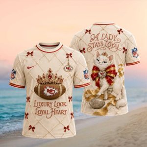 Kansas City Chiefs Luxury Pearl Cat Loyal Lady T Shirt