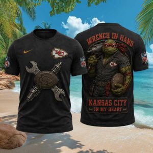 Kansas City Chiefs Mechanic Ninja Turtle T Shirt KC Football Kingdom Fan Apparel