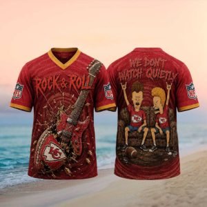 Kansas City Chiefs Rock and Roll Cartoon Fan T Shirt
