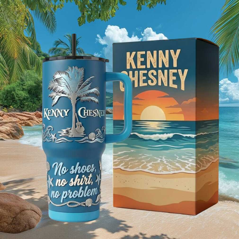 Kenny Chesney No Shoes No Shirt No Problem Beach Retro Stainless Steel Insulated Tumbler Kenny Chesney No Shoes No Shirt No Problem Beach Retro Stainless Steel Insulated Tumbler